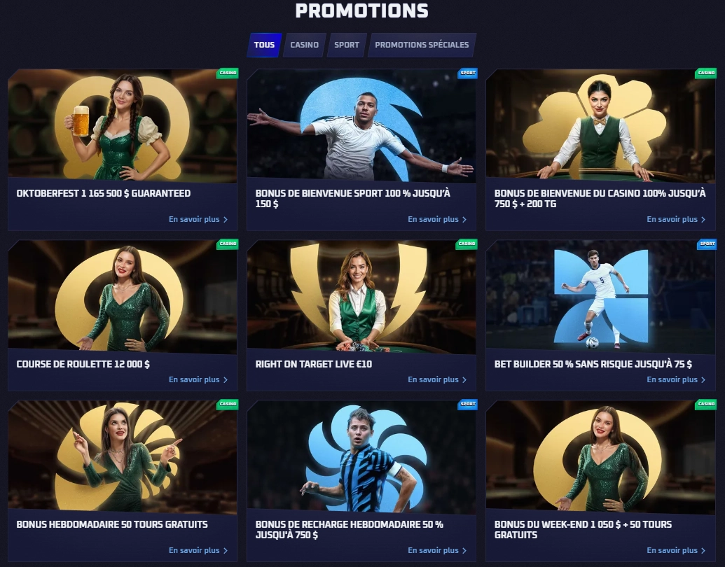 Promotions régulières et bonus hebdomadaires chez Sportazza